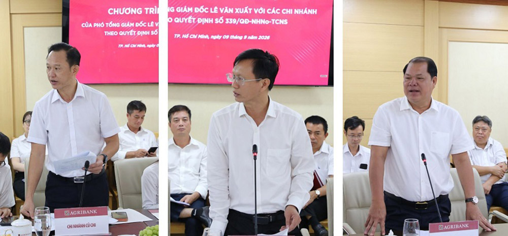 Lãnh đạo các chi nhánh báo cáo