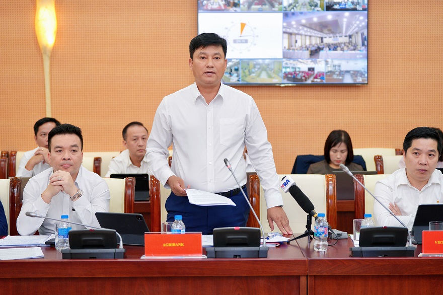 Tổng Giám đốc Agribank Phạm Toàn Vượng phát biểu tại Hội nghị