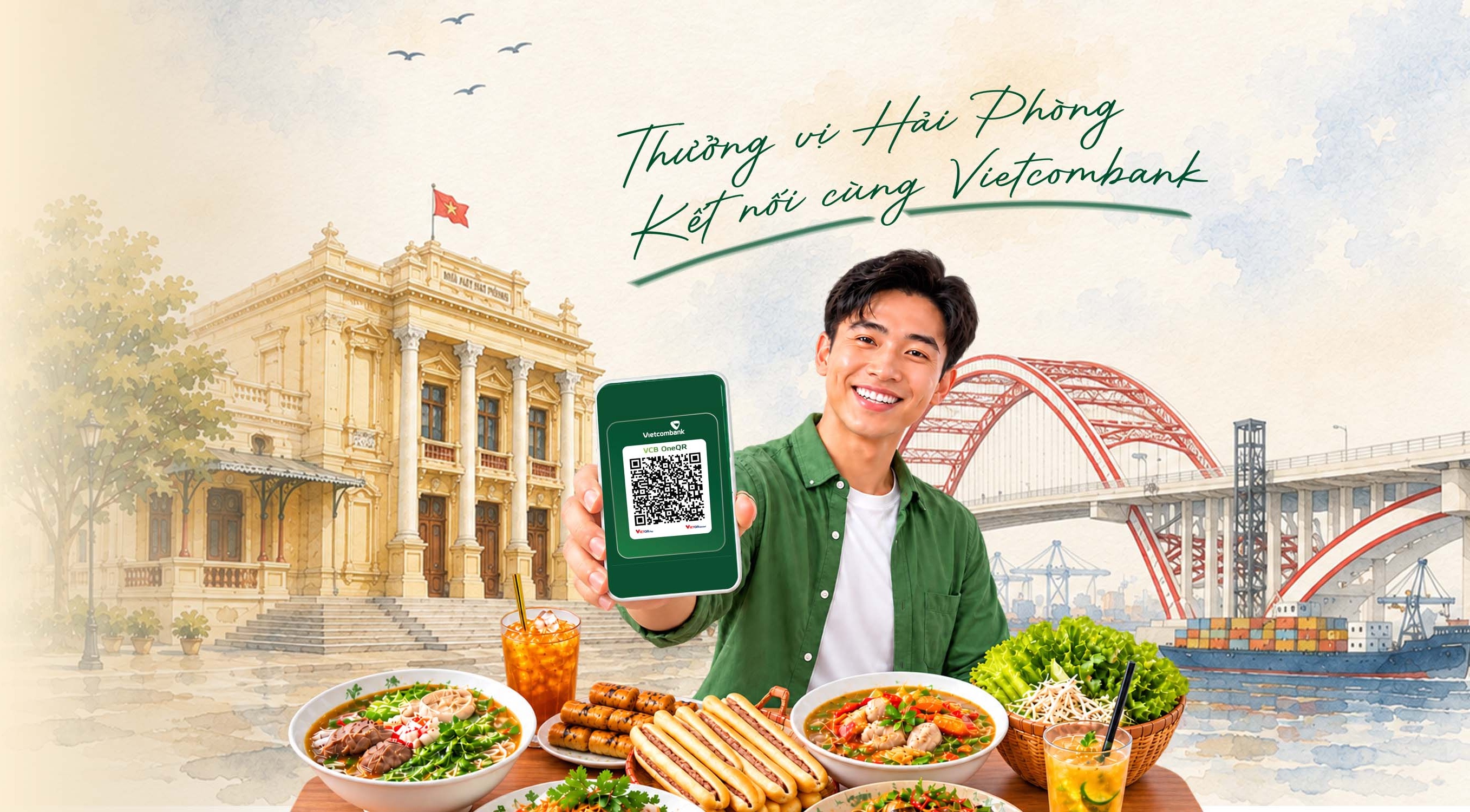 Ưu đãi đặc quyền từ Vietcombank: Tặng ngay 300.000 VND cho chủ quán đồng hành cùng ẩm thực Hải Phòng