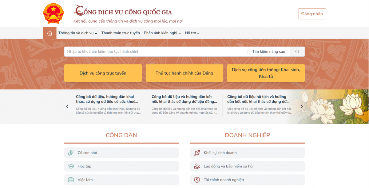 9 dịch vụ công của NHNN chuyển sang Cổng Dịch vụ công quốc gia