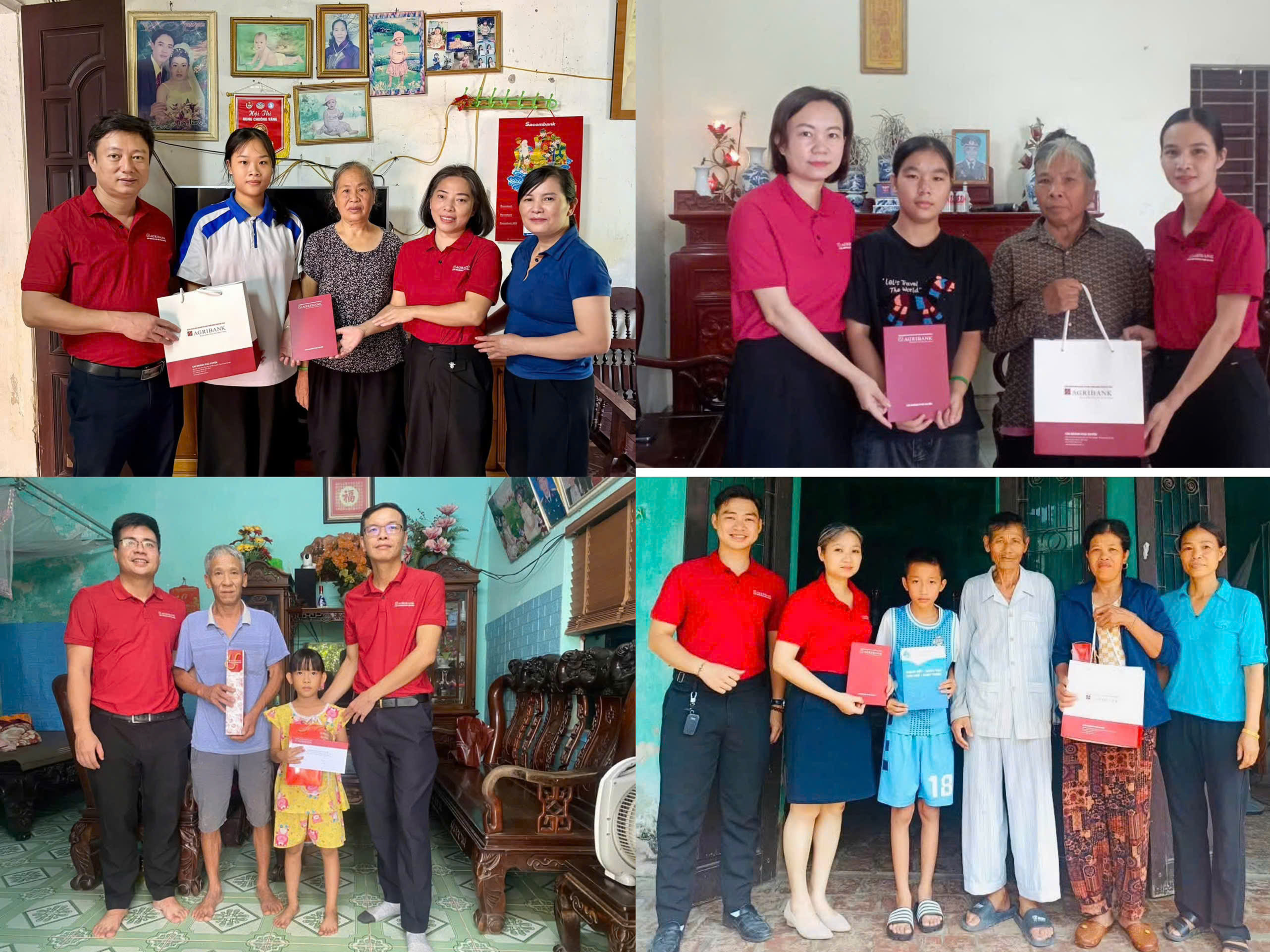Đại diện Agribank Chi nhánh Phú Xuyên II (trực thuộc Agribank Chi nhánh Hà Nội II) trao quà tại chương trình "Nâng bước em tới trường - Năm học 2026-2027