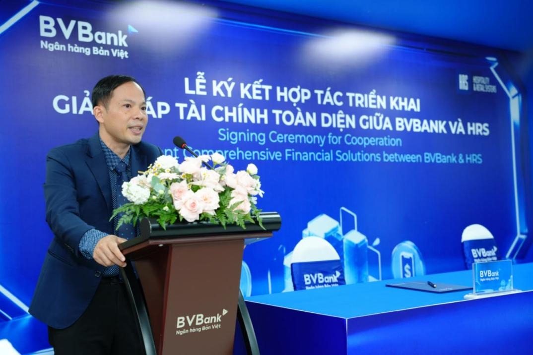 Ông Phan Việt Hải - Phó Tổng Giám đốc BVBank phát biểu tại lễ ký kết