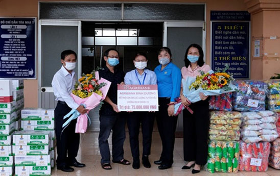 Agribank Bình Dương triển khai các hoạt động ủng hộ công tác phòng chống dịch Covid-19