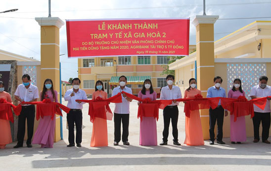 Agribank tài trợ 05 tỷ đồng xây dựng Trạm Y tế xã Gia Hoà II