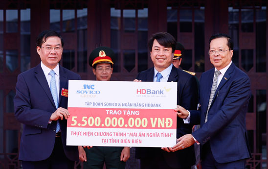 HDBank và Tập đoàn Sovico tặng kinh phí xây dựng 100 căn nhà tình nghĩa cho tỉnh Điện Biên