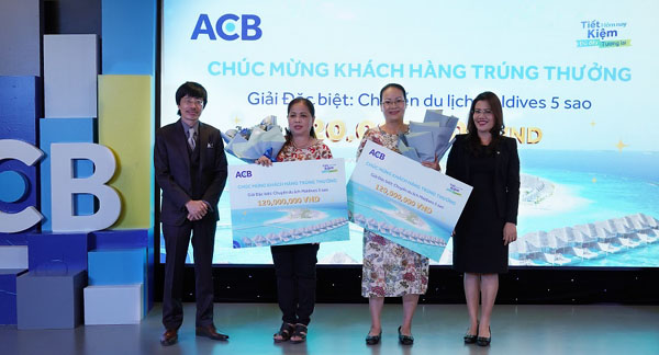 ACB cong bo ket qua quay so trung thuong chuyen du lich Maldives 1