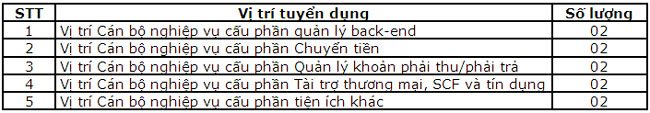 BIDV tuyen dung can bo tai Ban Quan ly Du an