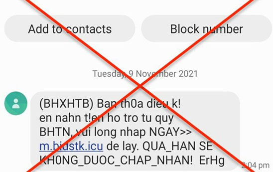 Cảnh giác với lừa đảo nhận tiền hỗ trợ từ Quỹ Bảo hiểm thất nghiệp