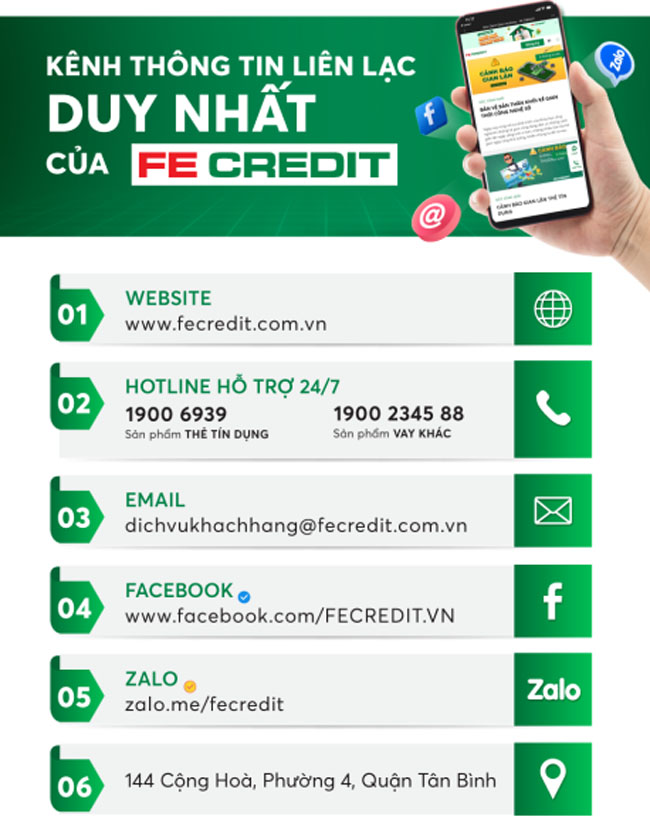 FE CREDIT khuyen cao khach hang bao mat ma xac thuc OTP 2