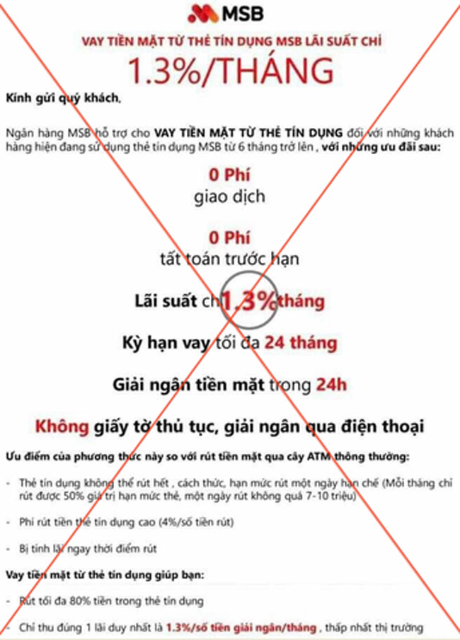 MSB khuyen cao khach hang nang cao canh giac
