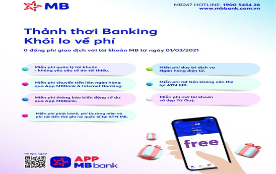 Nhận thông báo biến động số dư miễn phí trên App MBBank