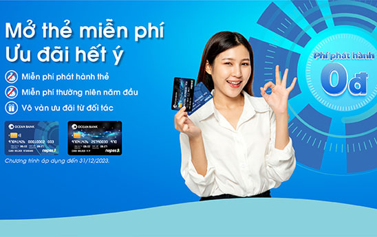 OceanBank mien pií phat hanh the va phi thuuong nien