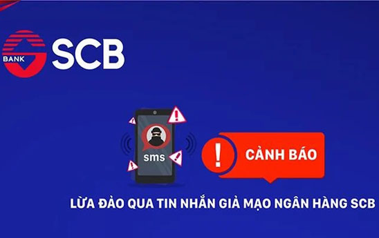SCB cảnh báo lừa đảo qua tin nhắn giả mạo