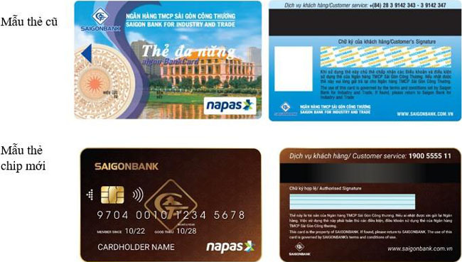 Saigonbank thong bao ve viec chuyen doi the 2