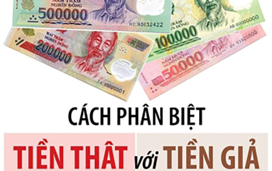 [Infographic] Ngân hàng Nhà nước chỉ cách phân biệt tiền thật với tiền giả