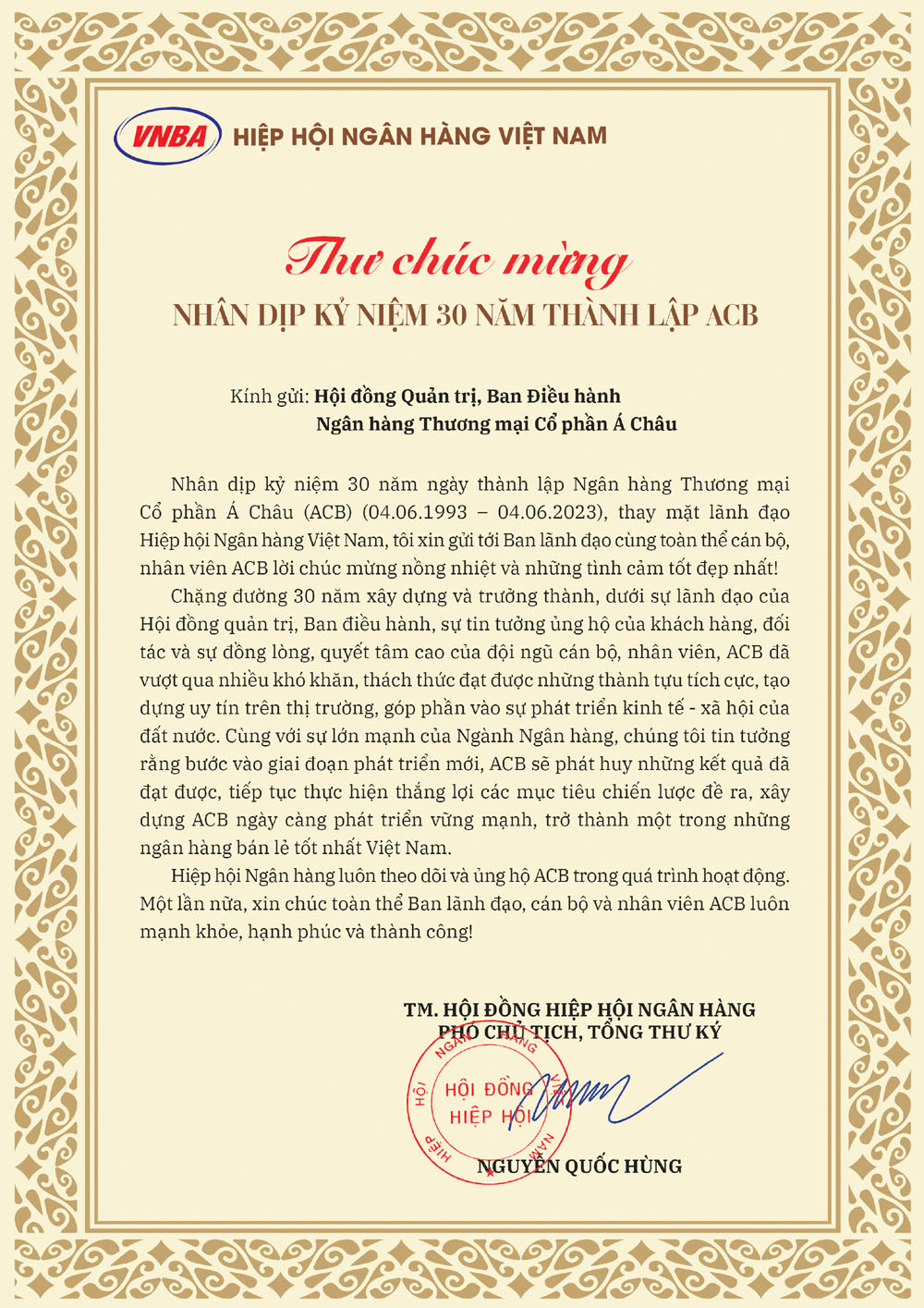 Chuc mung ACB