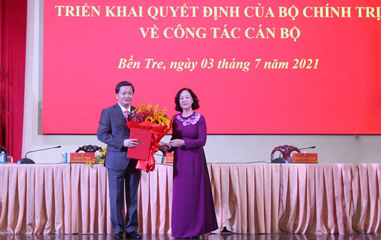 Ông Lê Đức Thọ giữ chức vụ Bí thư Tỉnh ủy Bến Tre