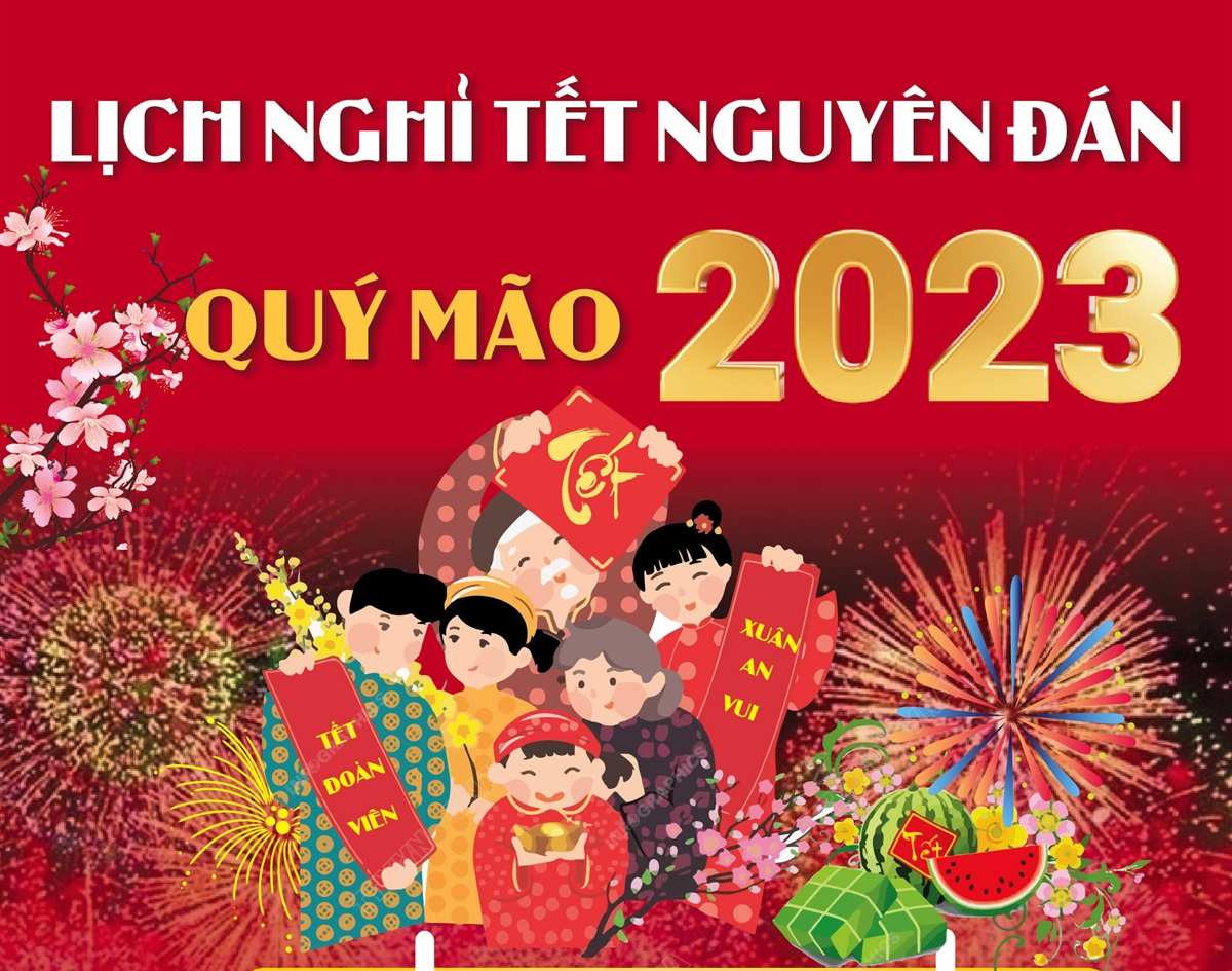 Thông báo lịch nghỉ Tết Nguyên đán Quý Mão 2023