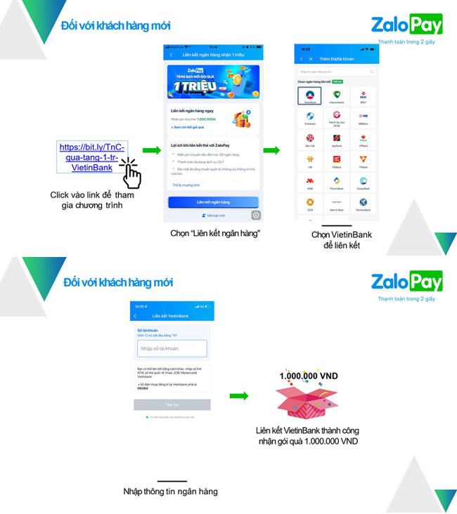 Lien ket tai khoan VietinBank voi Vi ZaloPay 2