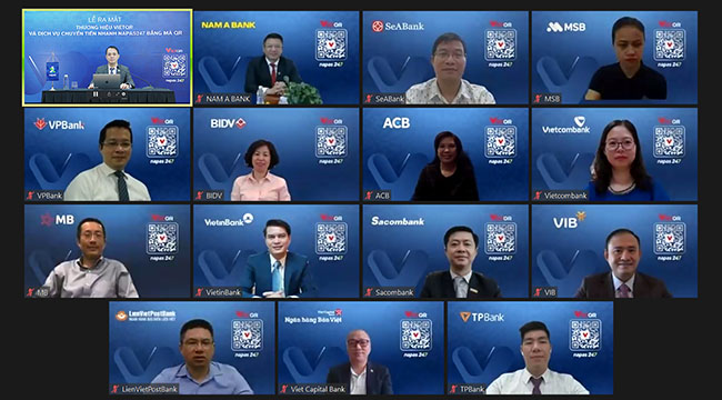 NAPAS va cac ngan hang chinh thuc ra mat thuong hieu VietQR 2