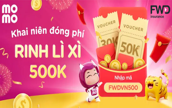 Nhập mã “FWDVN500” nhận quà MoMo