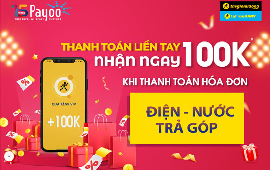 Payoo tang voucher 100000 cho khach hang thanh toan cac hoa don