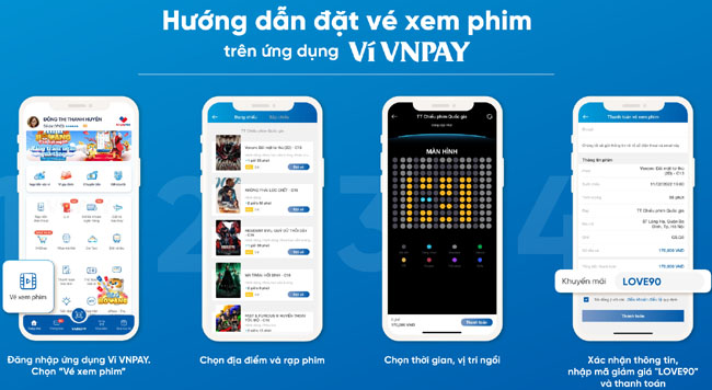 Uu dai dat ve xem phim tren Agribank E Mobile Banking va vi VNPAY 2