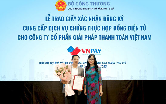 VNPAY duoc phep cung cap dich vu chung thuc hop dong dien tu