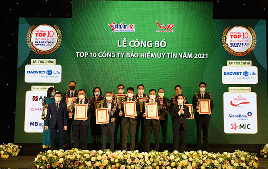 Bảo hiểm Agribank lọt Top 10 công ty bảo hiểm uy tín tại Việt Nam 2021