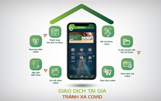 Giao dịch an toàn tại nhà với các dịch vụ trực tuyến của Vietcombank