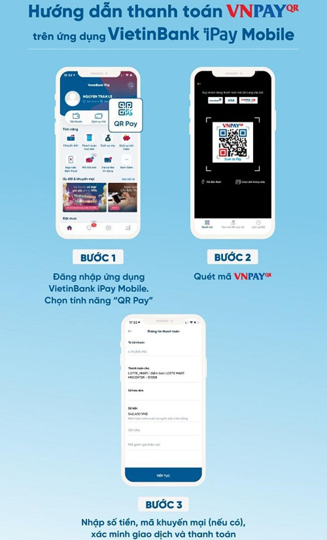 Khuyen mai khach hang quet ma VNPAY QR tren VietinBank iPay Mobile 2