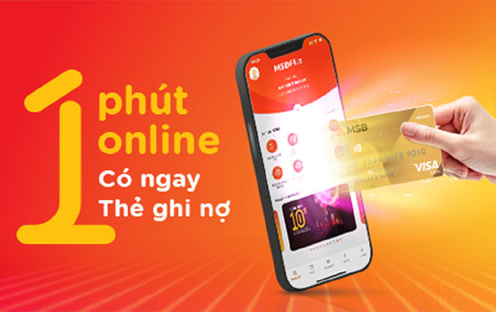 MSB ra mắt thẻ ghi nợ phi vật lý đăng ký ngay trên ứng dụng MSB mBank