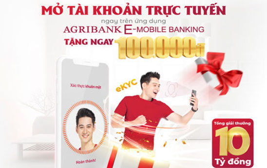 Mở tài khoản trực tuyến Agribank - An tâm mùa dịch, nhận ngay quà tặng