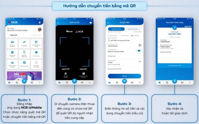 NCB ra mat tinh nang chuyen tien bang ma QR 2