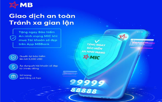 Nhận ngay gói bảo hiểm An ninh mạng khi mua tài khoản số đẹp trên App MBBank