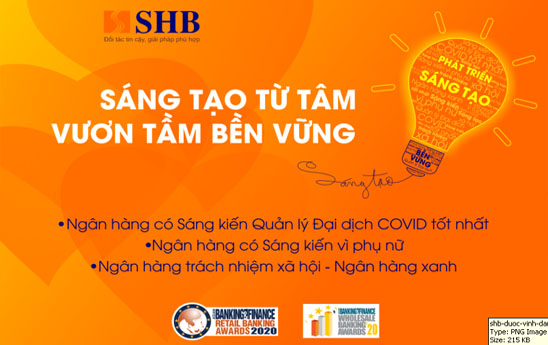 SHB được vinh danh 3 giải thưởng quốc tế uy tín với những sáng kiến vì cộng đồng
