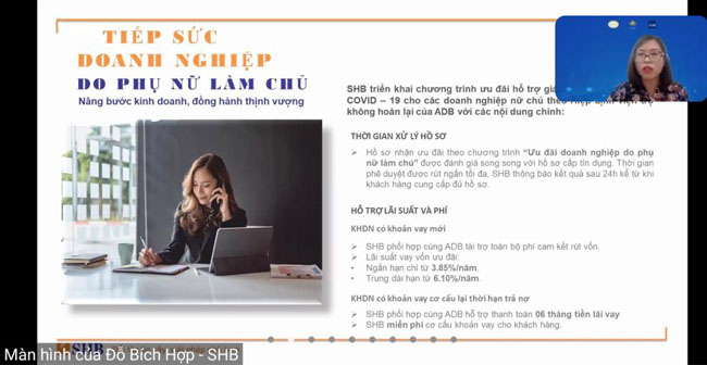 SHB ho tro doanh nghiep do phu nu lam chu 2