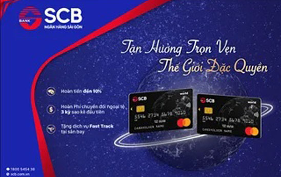 Thẻ tín dụng SCB Mastercard Wolrd - Tận hưởng trọn vẹn thế giới đặc quyền