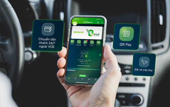 Vietcombank triển khai nhiều tính năng mới trên VCB Digibank