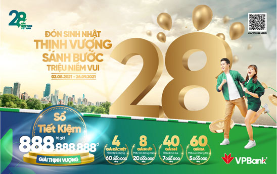 VPBank khuyến mãi “Đón sinh nhật Thịnh Vượng - Sánh bước triệu niềm vui”