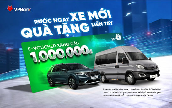 VPBank tặng quà liền tay khi vay mua ô tô