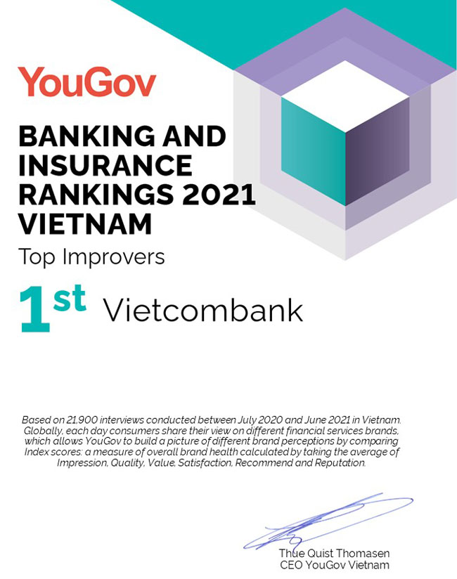 Vietcombank dung dau bang xep hang thuong hieu bao hiem 1