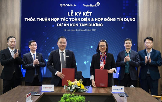 VietinBank Thành An ký kết hợp tác toàn diện với Công ty cổ phần quốc tế Sơn Hà