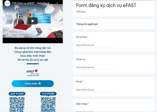 VietinBank ra mat cong thong tin eFAST phien ban moi 3