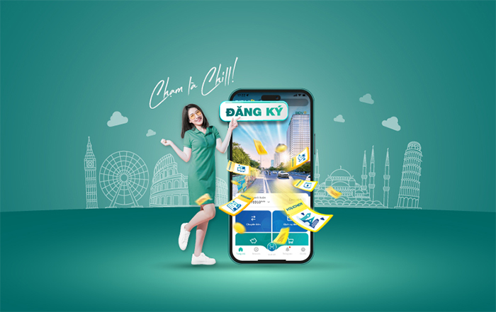 bidv smartbanking tang qua tri gia 660000 dong va co hoi du lich chau au cho khach hang moi700