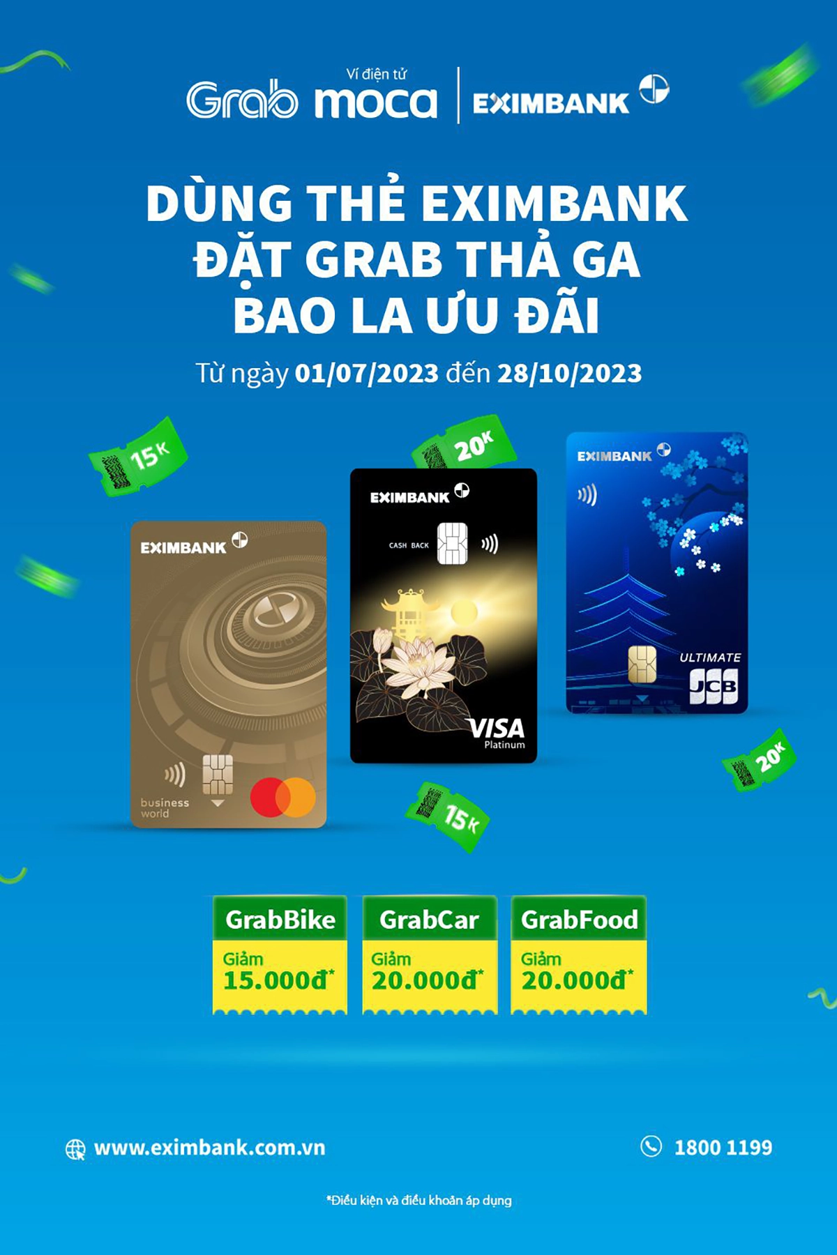 chu the eximbank nhan uu dai trong chuong trinh dat grab tha ga bao la uu dai