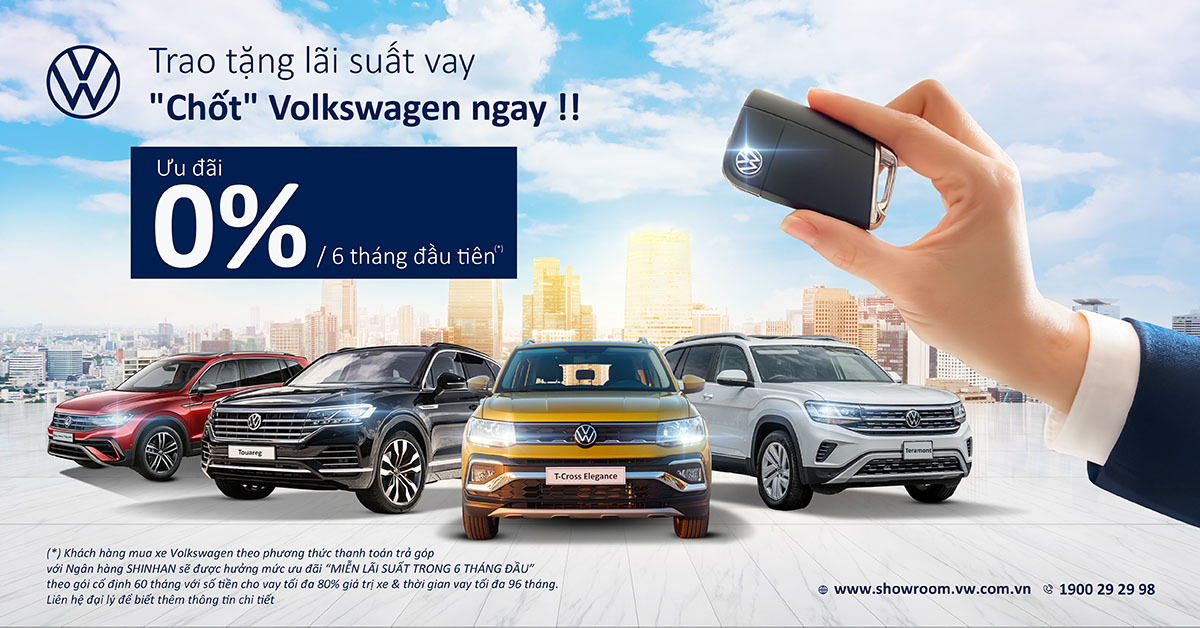 shinhan viet nam cho khach hang vay uu dai lai suat 0 trong 6 thang khi mua xe volkswagen 700