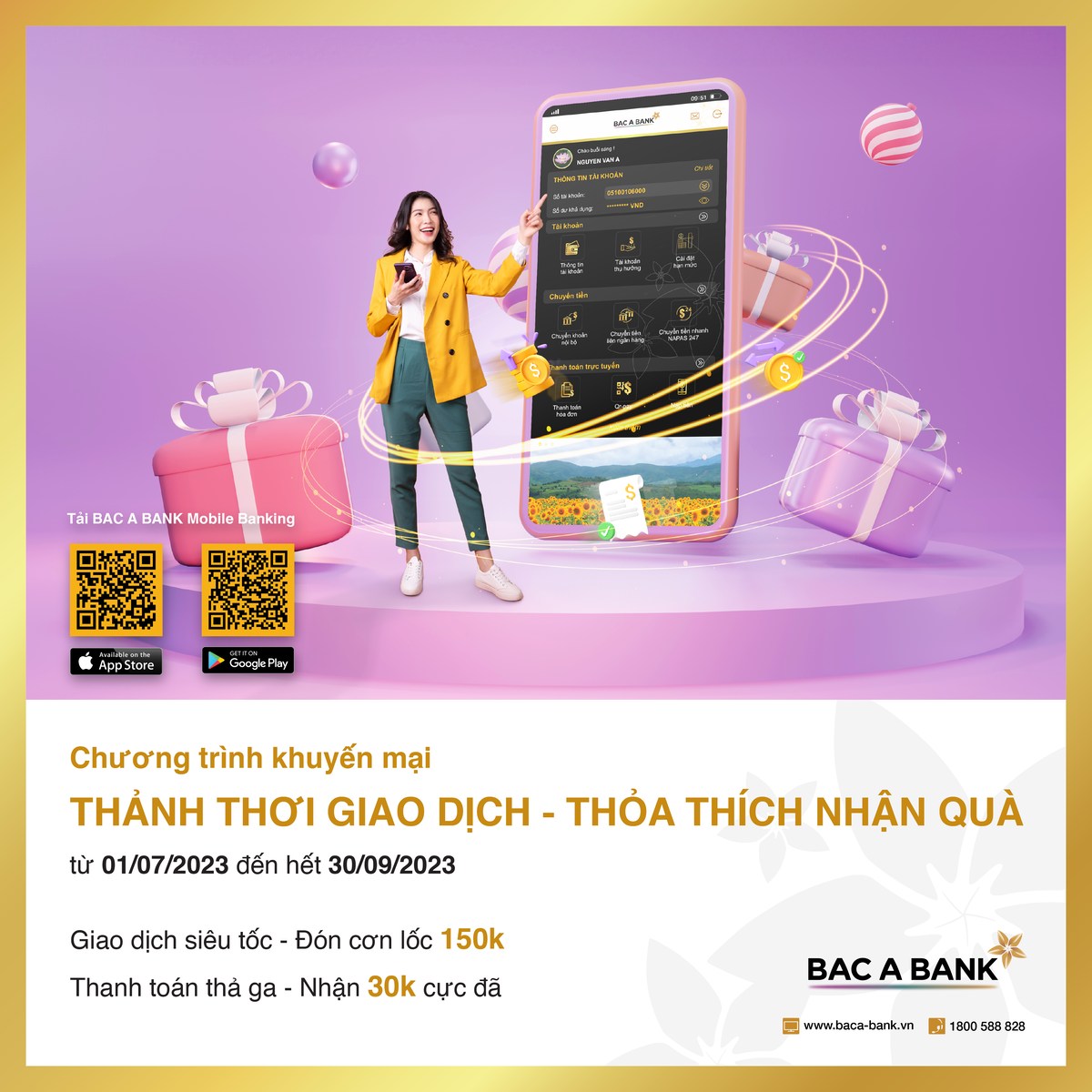 thanh thoi giao dich thoa thich nhan qua cung bac a bank