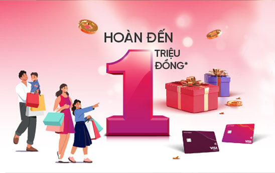 Chủ thẻ tín dụng LOTTE Finance Visa thêm ưu đãi khi mua sắm