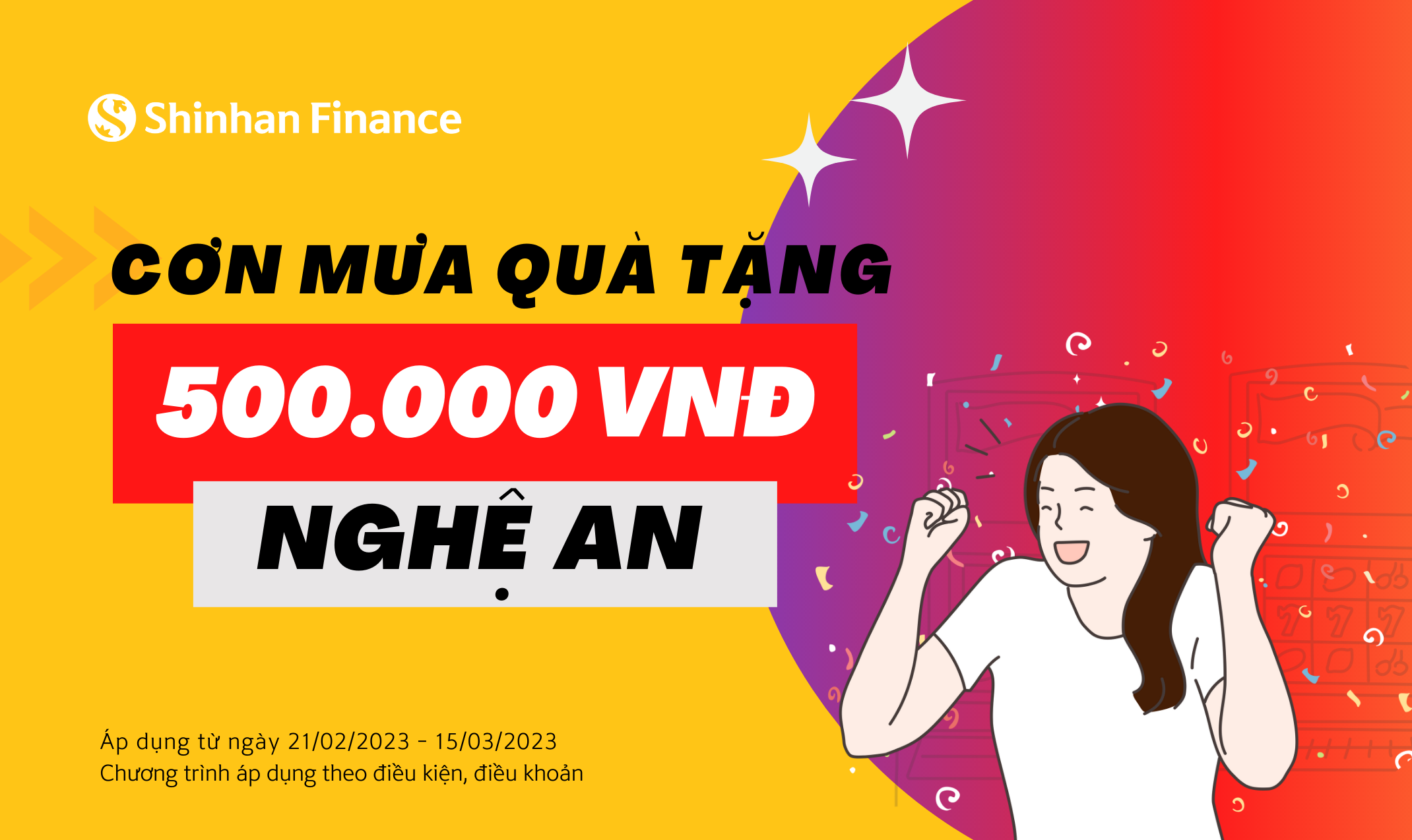 Shinhan Finance Con mua qua tang nghe an 500 000 vnd